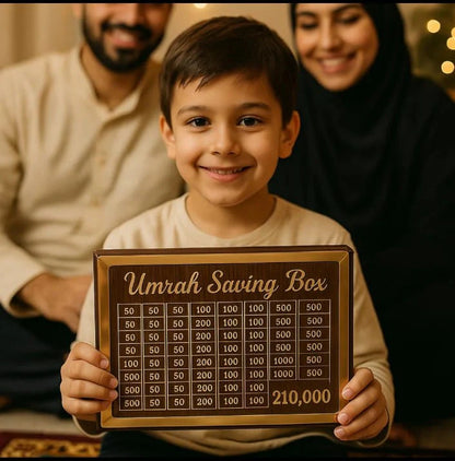 Wooden Umrah Saving Box